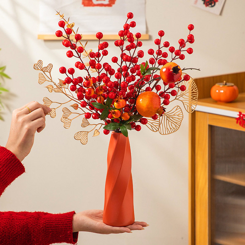 2026新年摆件年宵花客厅装饰发财果柿子福桶马年春节桌面布置用品,家居饰品,福桶,淘宝优惠券,粉丝福利购,淘宝优惠卷