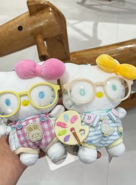 正版hellokitty包包挂饰书包挂件毛绒公仔小玩偶高级感背包送礼物