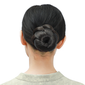 旗袍古装 复古手工盘发花苞头 丸子头发髻自然真 新中式 娇滴滴假发