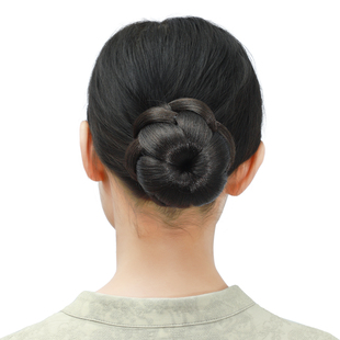 娇滴滴假发 新中式复古手工盘发花苞头 旗袍古装丸子头发髻自然真