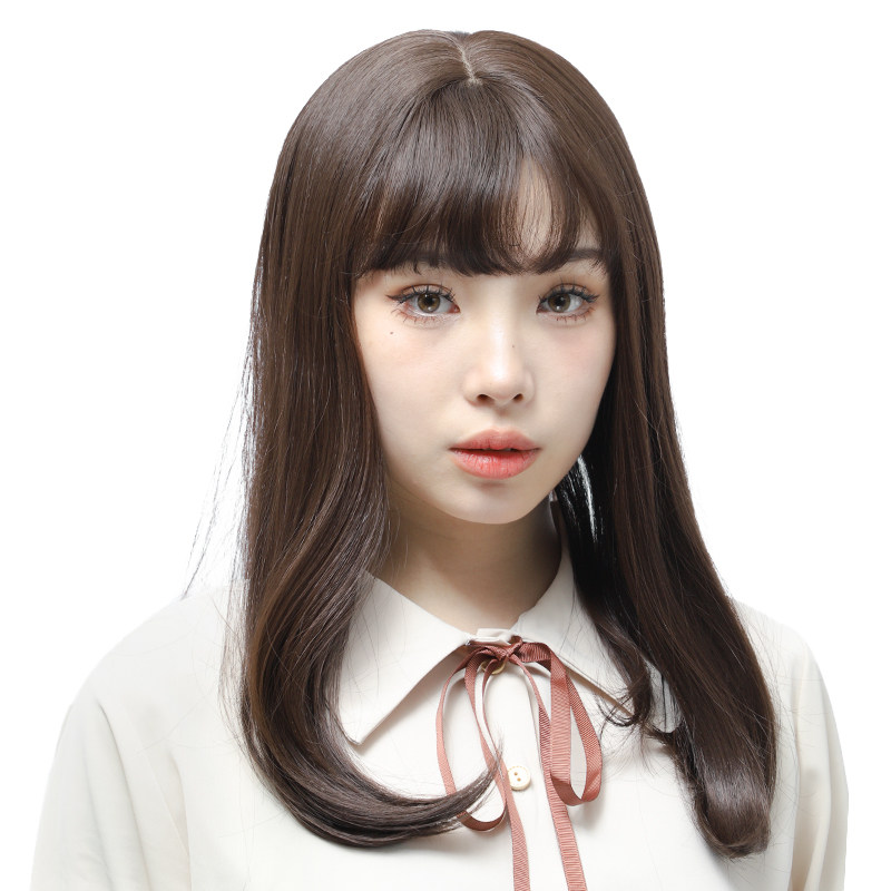 娇滴滴假发 女甜美内扣中长款直发整顶假发套 高仿真发齐刘海自然