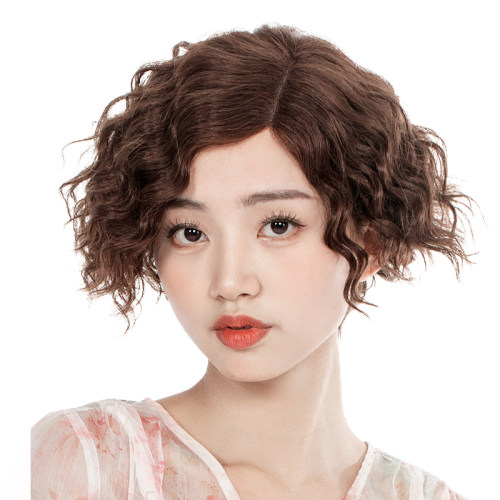 娇滴假发真人发甜美手织工艺
