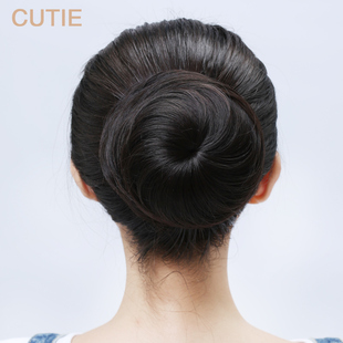 娇滴滴 假发发苞 时尚直发丸子头道姑头假发髻 皮筋发包花苞头发