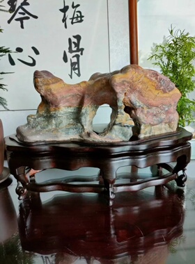 灵璧石摆件天然原靠纯手工定制