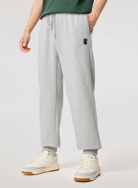 李宁卫裤男子2025冬季新款反伍束脚加绒保暖宽松运动长裤AKLV779