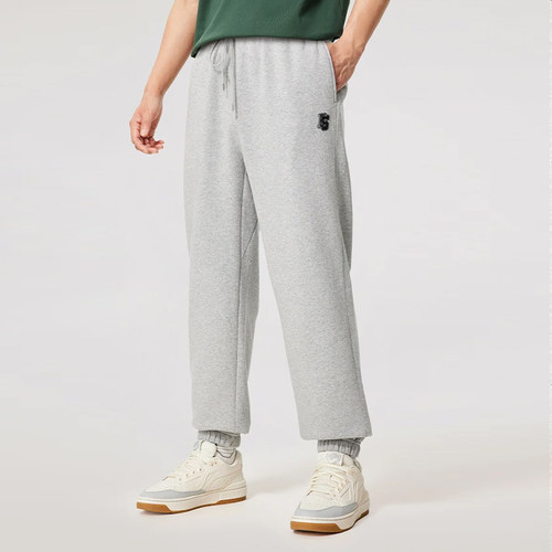 李宁反伍男加绒保暖束脚宽松卫裤