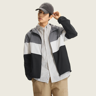 李宁男子防晒防泼水运动风衣2026夏季 轻薄连帽皮肤衣AFDW973 新款