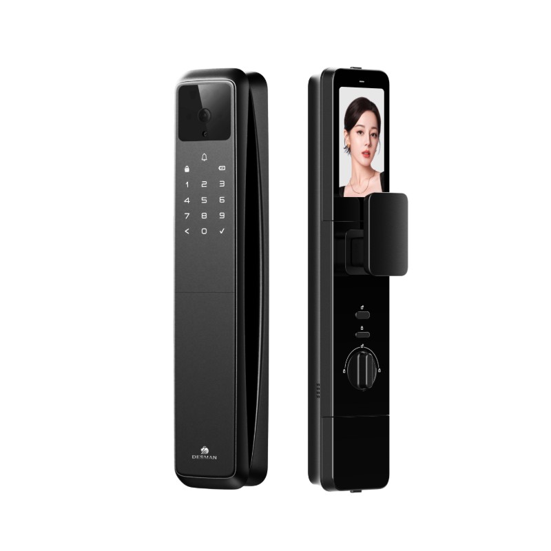 德施曼Q50哨兵掌静脉人脸识别智能门锁指纹猫眼密码锁大屏FV