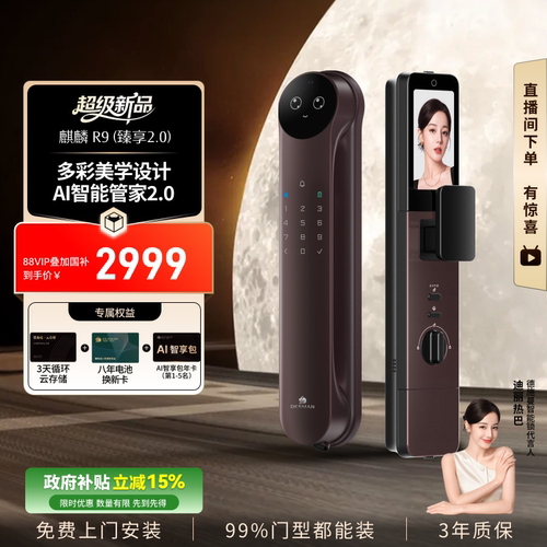 德施曼人脸识别智能锁R9臻享版
