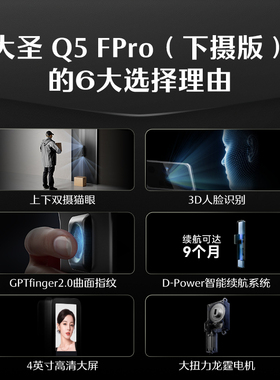 【李佳琦直播间】德施曼人脸识别上下双摄Q5FPro下摄版！！！