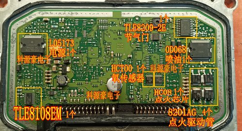 8201AG HC08 HCT00 0D068 L05173 发动机电脑板易损芯片套装
