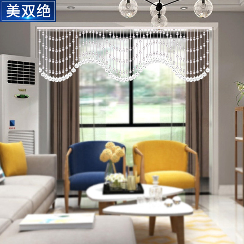 玻璃水晶珠帘垭口装饰帘玄关隔断帘大门对卫生间挂帘卧室葫芦门帘