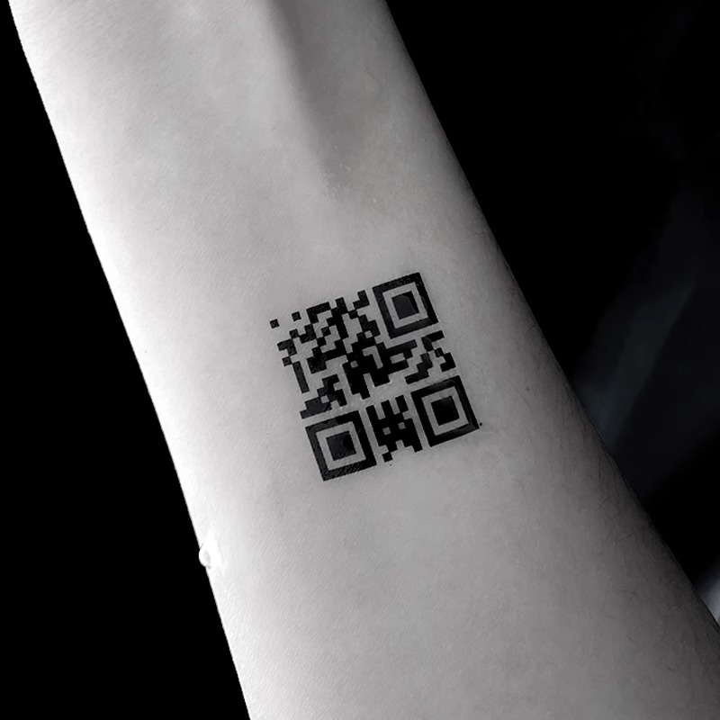 创意表白纹身贴二维码惊喜!
