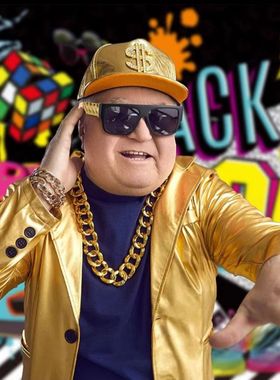 网红仿真大金链子抖音快手夸张演出道具社会人嘻哈塑料金链土豪男