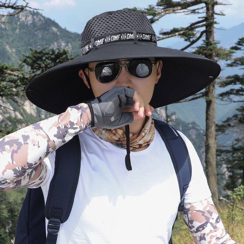 帽子男夏季大帽檐钓鱼帽