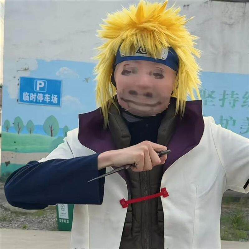 火影忍者恶搞头套龙图搞怪大头搞笑周边表情头套整蛊cos全脸面罩图片