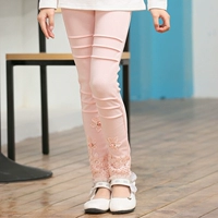 Quần bé gái phiên bản Hàn Quốc của mùa xuân và mùa thu Quần legging trẻ em mới cho bé gái Quần cotton giản dị hoang dã mặc thủy triều - Quần các mẫu quần đẹp cho bé yêu