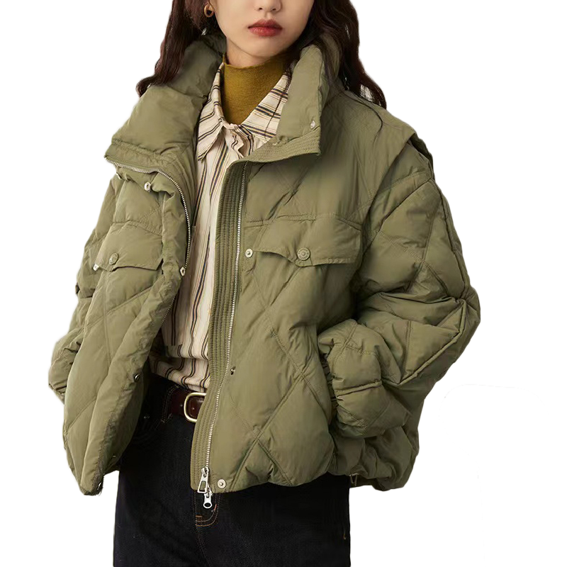 花木马2023冬季新款90白鸭绒短款宽松显瘦羽绒服女外套1R28903