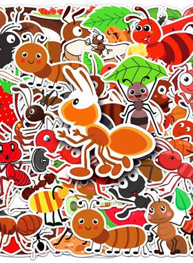 50张蚂蚁涂鸦动物卡通可爱cute stickers装饰手机壳行李箱贴纸