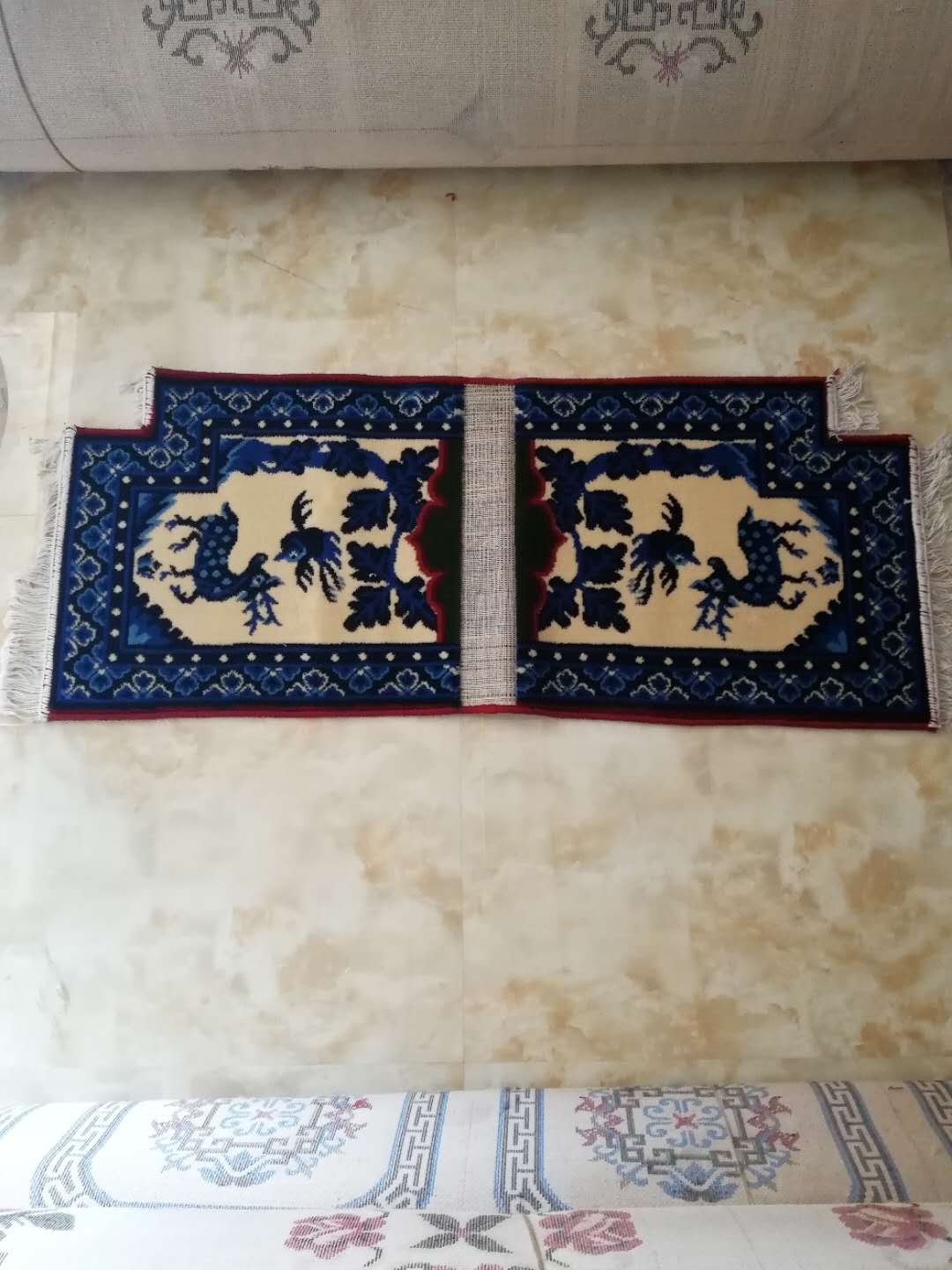 包邮促销马鞍用品蒙古马具地毯式毛加丝混纺减震坐垫55cm乘130cm