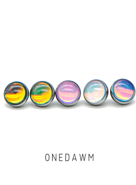 钛合金耳钉头医用防过敏养耳洞内螺纹平底爆闪滴油耳骨耳蜗钉唇钉