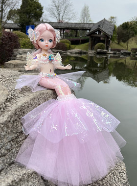 星月美人鱼公主娃娃女孩玩具礼物