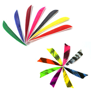 弓箭美猎复合传统箭羽火鸡羽毛2.5寸3寸4寸5寸盾形水滴火鸡真羽