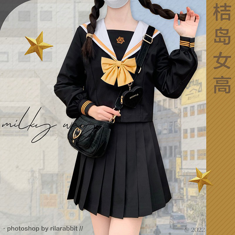 十字银河日系jk桔岛女高水手服