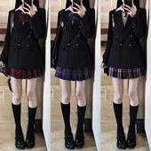 制服黑色小个子西服套装 外套收腰日系学院风秋冬款 jk西装 原创正版