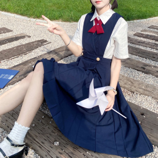 女 2021年新款 十字银河原创护奶裙jk套装 收腰显瘦小个子连衣裙秋装