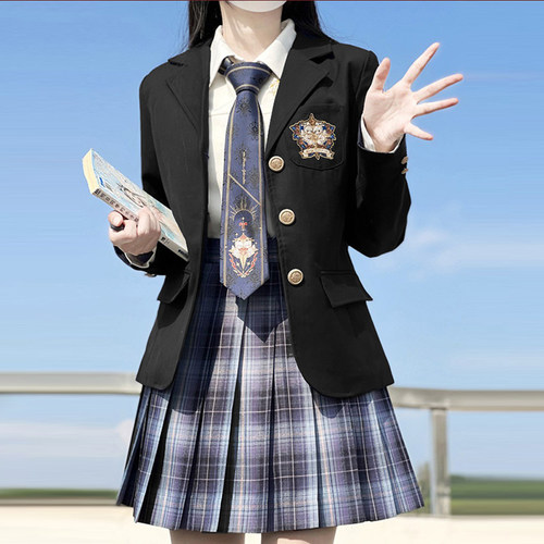 十字银河校供风JK开衫毛衣