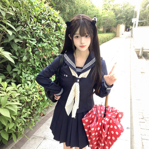 日系学院风jk水手服长袖制服套装