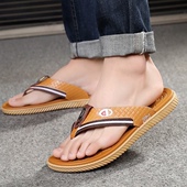 包邮 拖鞋 凉拖时尚 外穿沙滩鞋 男夏人字拖潮流厚底软底个性 耐磨男士