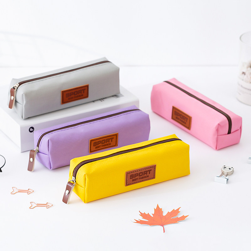 紫色布笔袋定制印logo小学生广告奖品辅导班报名宣传礼品培训机构