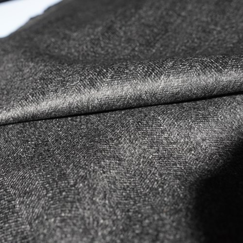 深灰鱼骨纹精纺羊毛羊绒布料