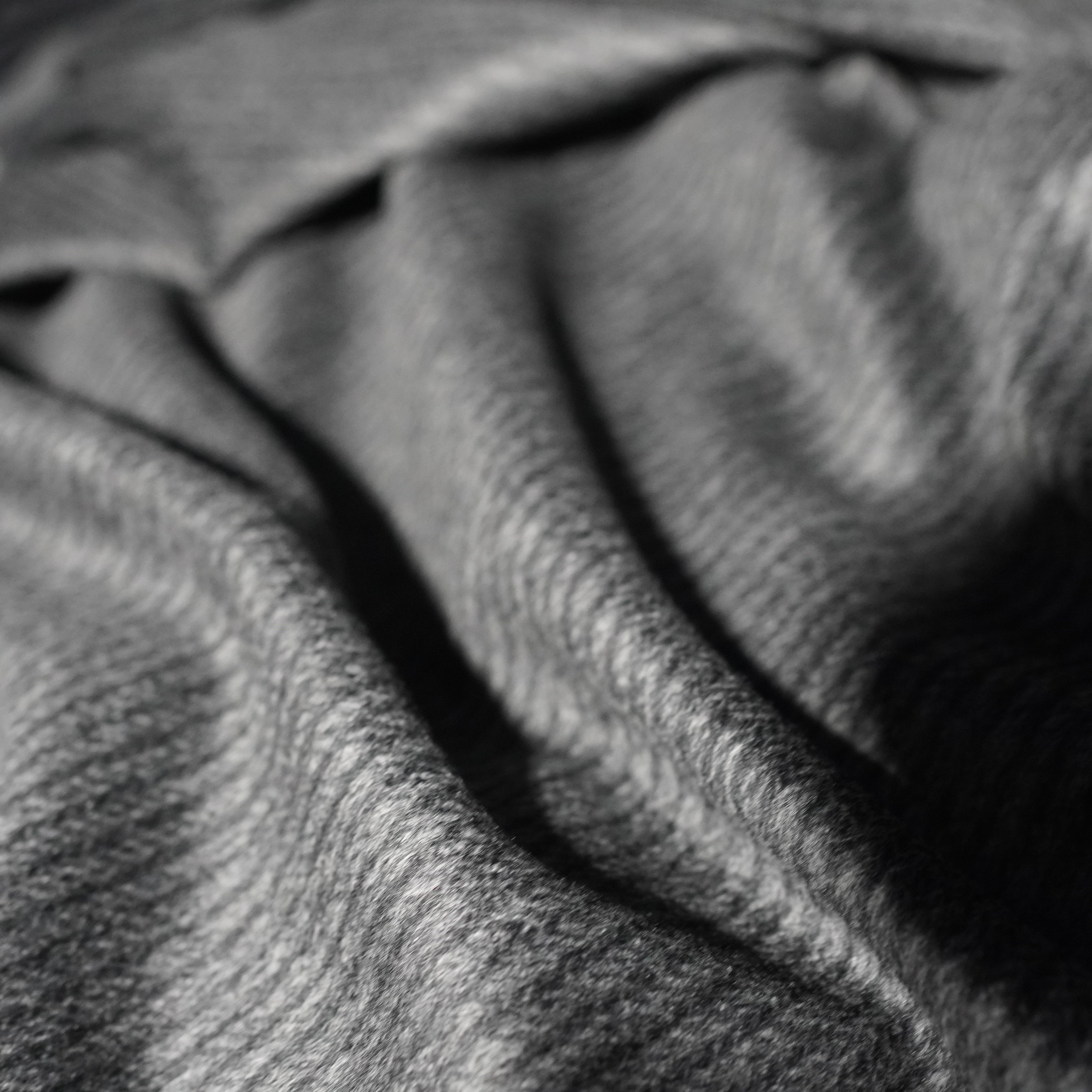 80号深灰麦穗纹羊毛羊绒面料