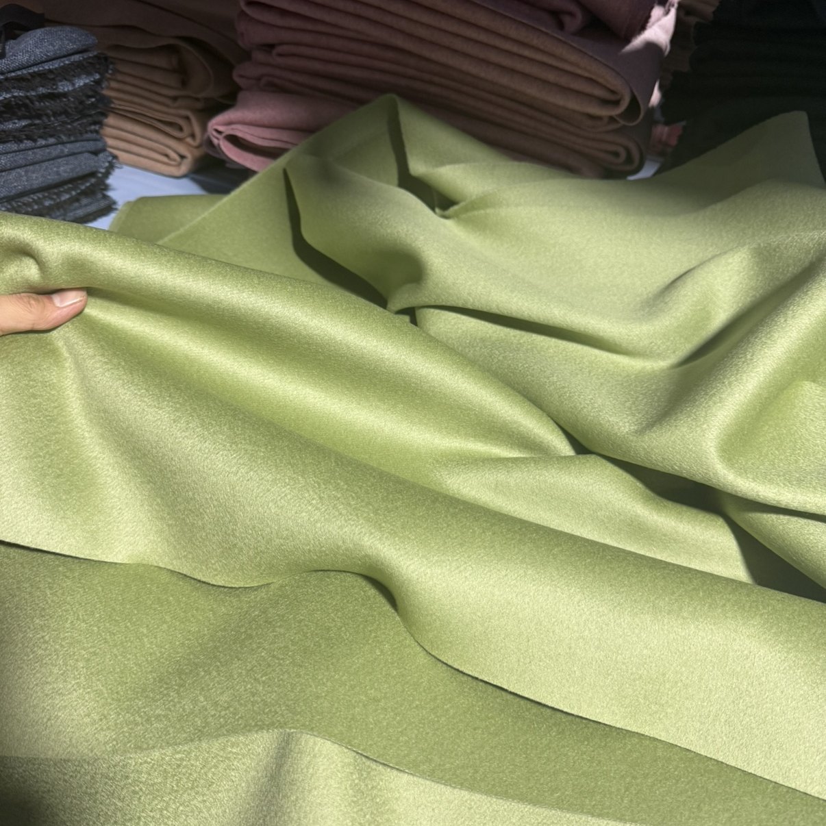 康家青草绿双面山羊绒860g1.8m