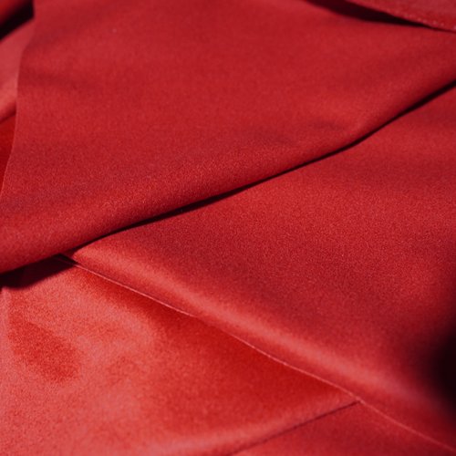 红色单面羊绒50%羊毛2m面料