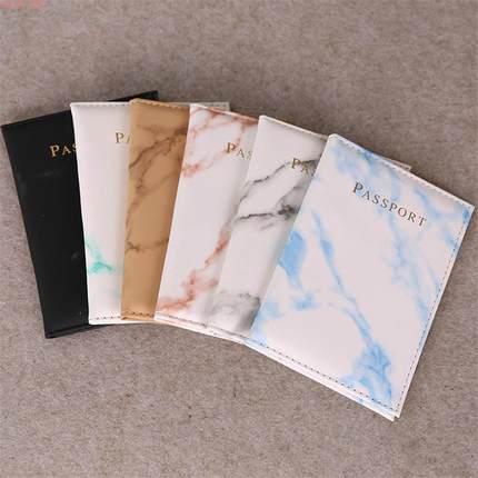 Marble Passport Cover for Men Women Travel Passport Case Rus