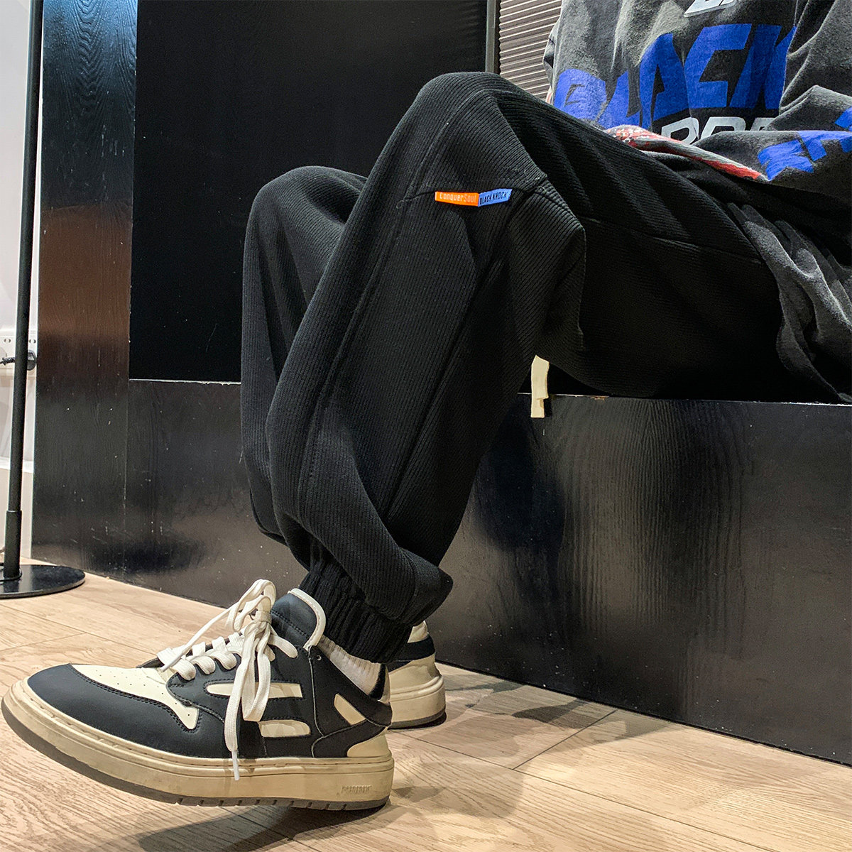 抖音直播品质A107-K2319-特P46聚酯纤维潮牌卫裤男,男装休闲裤,电商A107