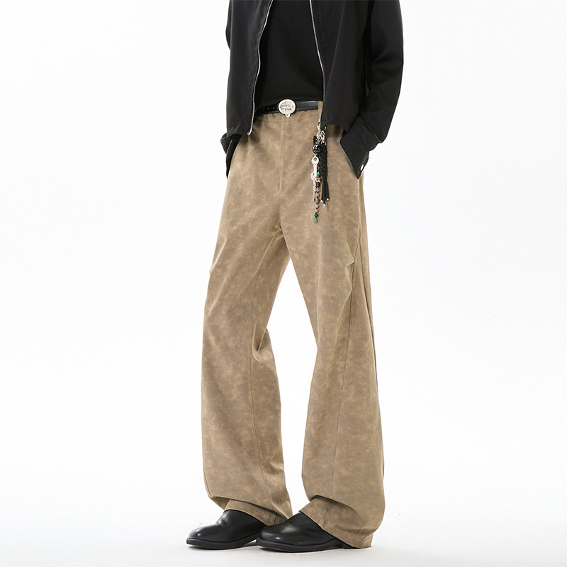 抖音大2025春季新品扎染褶皱美式百搭长裤CK26101-特P40，男装休闲裤，电商A107