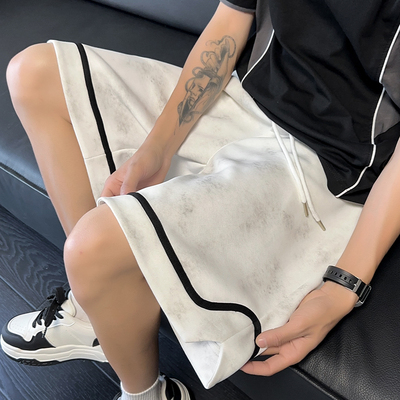 得物品质 凉感透气休闲夏季宽松扎染短裤 A107-DK2596-特P30