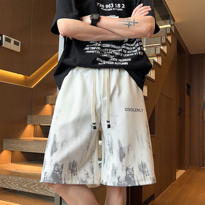 菠萝格2024夏季潮宽松休闲百搭短裤A107-DK7042-特P30 抖音品质图片