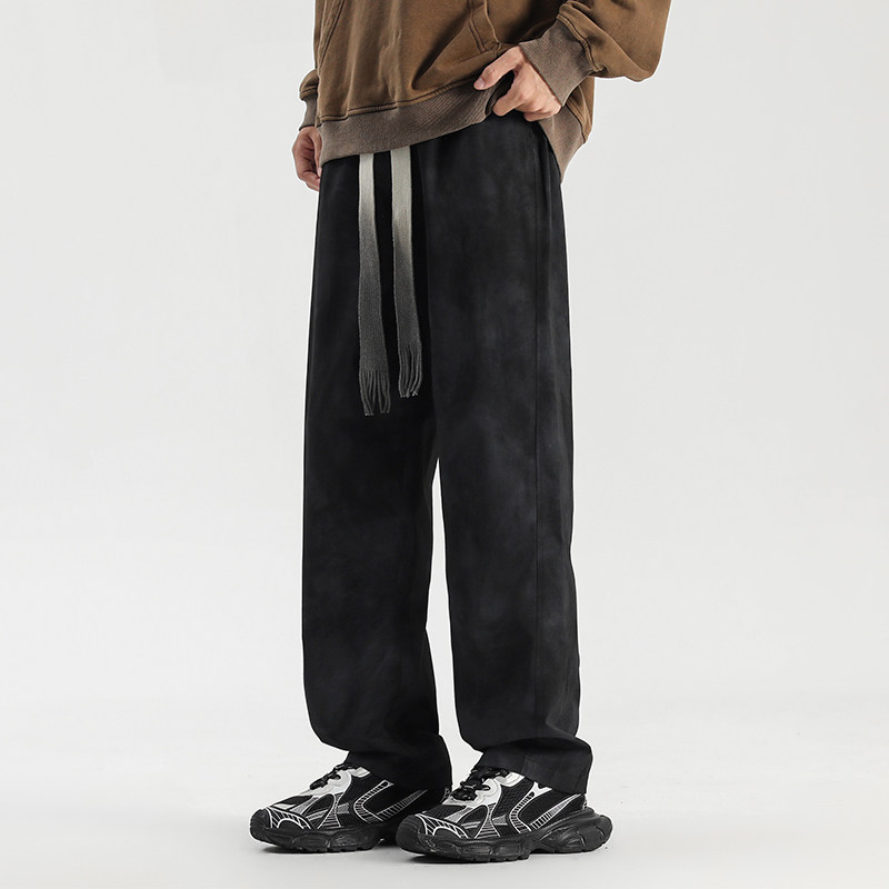 【脏脏布】秋季新款休闲裤男直筒裤宽松拖地裤CK5239-特P40控78,男装休闲裤,电商A107