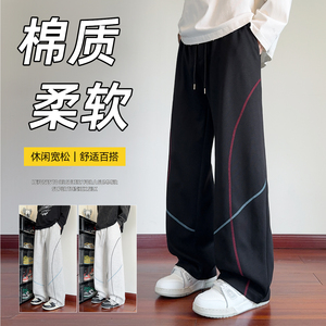 含棉量60% 2025华棉秋季新款直筒大码美式百搭长裤 CK25733-特P35图片