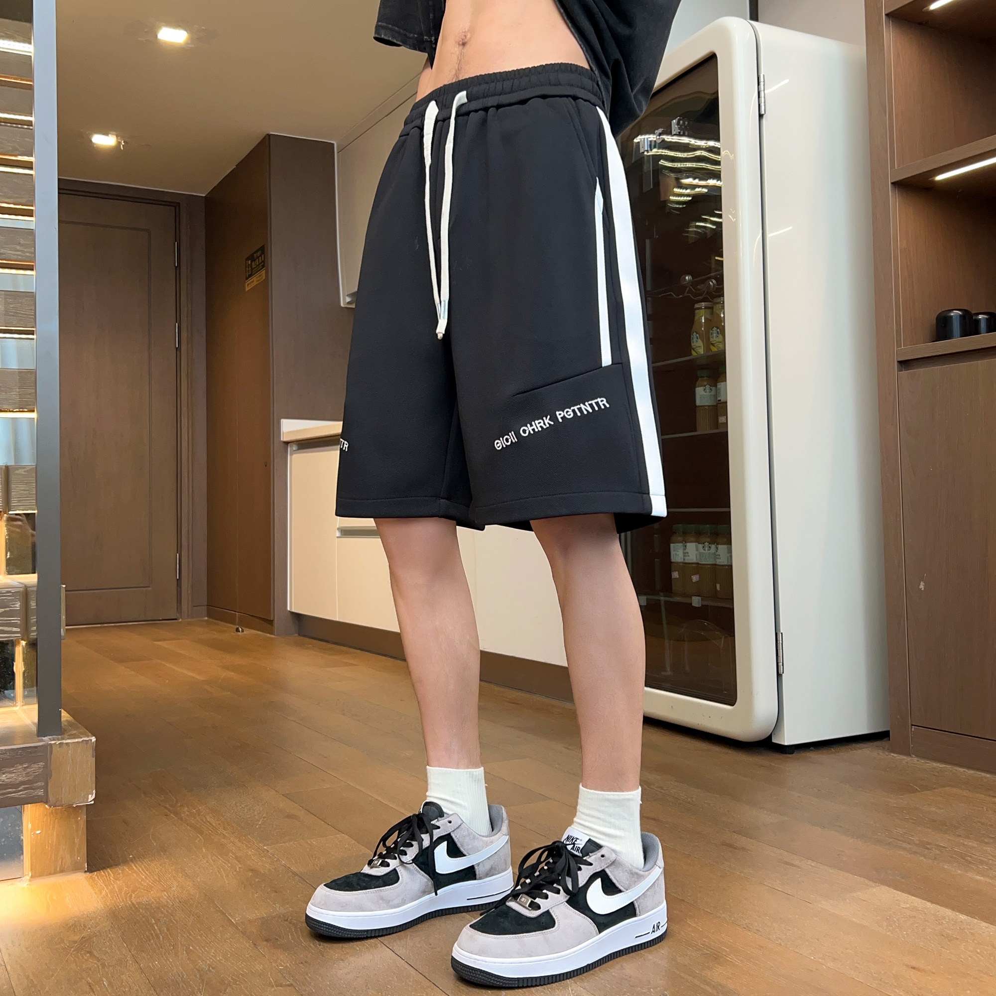直播品质A107-DK6007-特P30菠萝格:93.1%聚酯纤维6.9%氨纶短裤,男装牛仔裤,电商A107