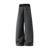 抖音冬季加绒加厚条纹阔腿裤休闲拖地长裤CK26106-特P48，男装卫衣，电商A107