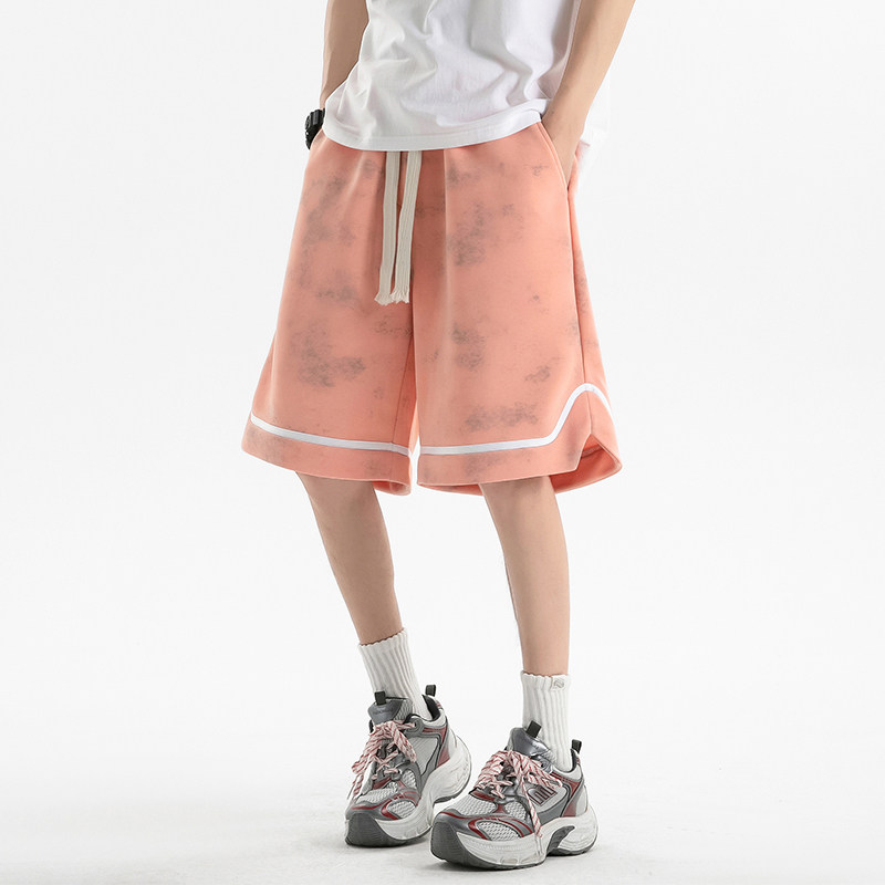 得物品质2025凉感透气休闲夏季宽松扎染短裤A107-DK2596-特P30,男装牛仔裤,电商A107