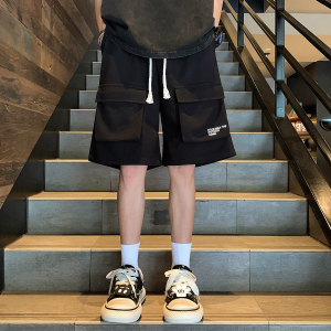 美式华夫格短裤男2024夏季新款大码百搭五分裤 A107-DK6021-特P32图片