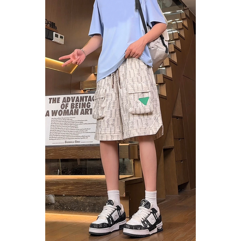 2025凉感透气休闲短裤男夏季宽松百搭短裤A107-DK889-特P30,男装牛仔裤,电商A107